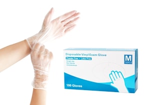 Виниловые перчатки одноразовые Vinyl Exam Glove   